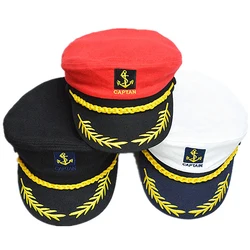 Berretto regolabile berretti marini per uomo donna cappelli per adulti Yacht barca capitano nave marinaio cappello Costume