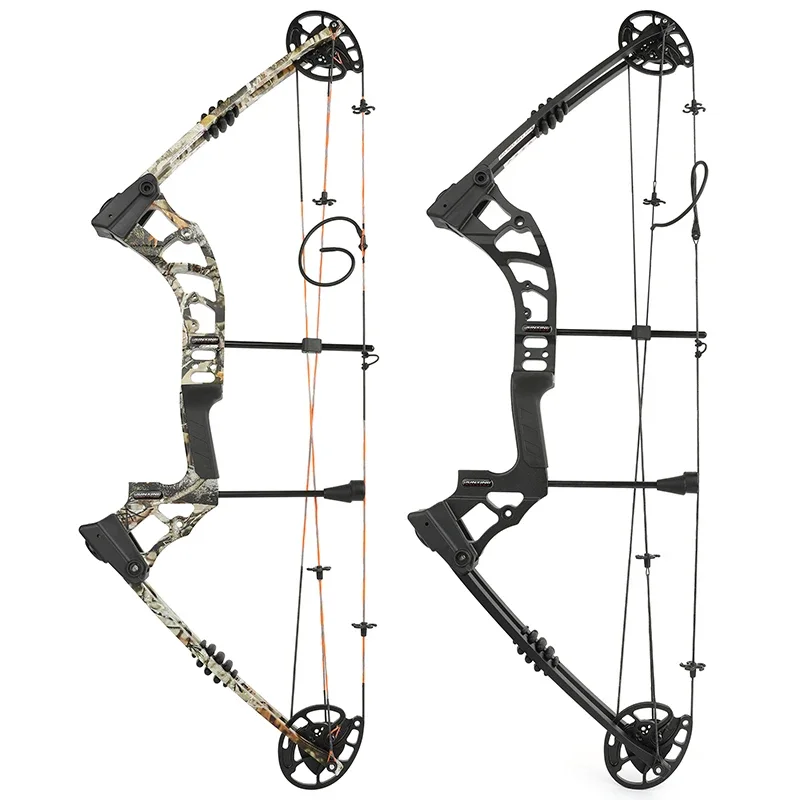 Archery Compound Bow 0-70lbs Adjustable Let-off 80% Arrow Speed 320fps Magnesium Alloy Bow Handle for Hunting Shooting Accessory