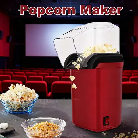 2025 Premium Electric Popcorn Maker Mini Hot Air Corn Popper Fast Heating Compact Stylish for Quick Homemade Snacks Home Kitchen