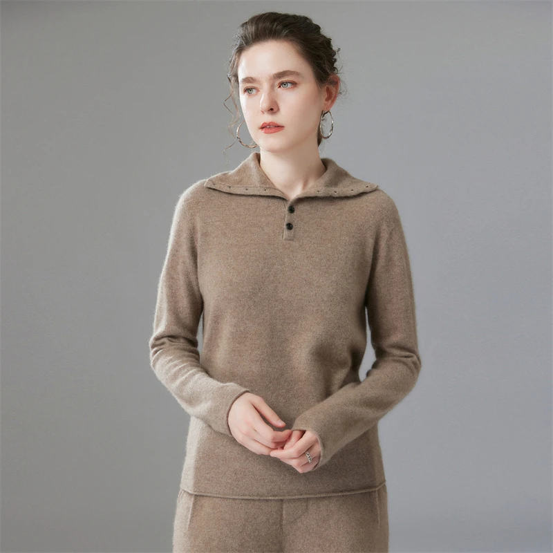 Women 100% Cashmere Sweater Turtleneck Long Sleeve Pullover Basic Simple Style Autumn Winter Goat Cashmere Knitwear  Tops