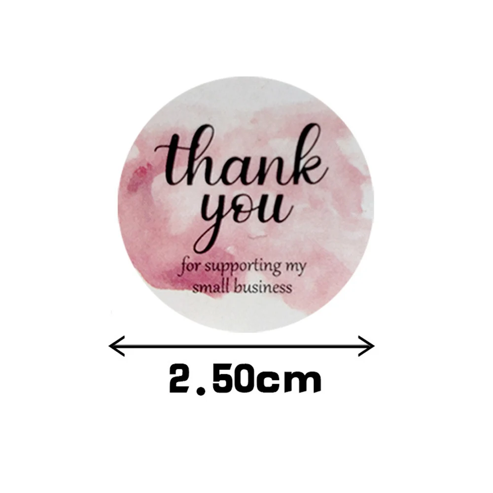 50-500pcs Color Graffiti Thank You Sticker 1Inch Round Decor Sealing Labels For Order Business Gift Bags Envelopes Seal