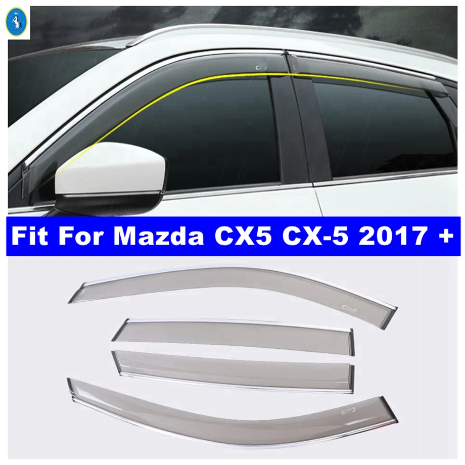 

Side Window Vent Visor Sun Rain Deflector Guard Awning Shelter Adhesive Accessories Fit For Mazda CX5 CX-5 2017 - 2022