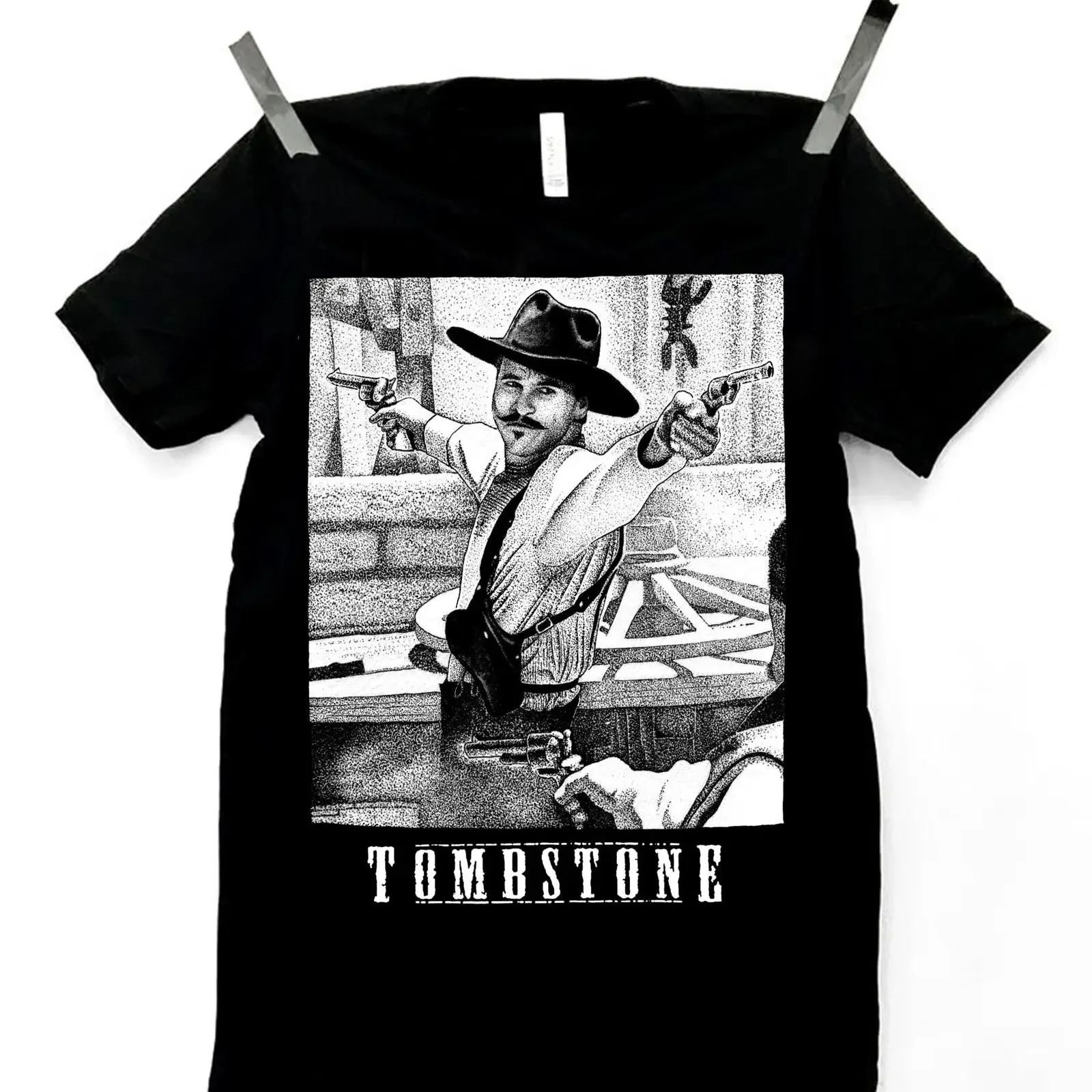 TOMBSTONE Doc Holliday Val Kilmer vintage Washed Versatile Breathable homme Stylish Top For Everyday Wear graphic Unisex Casual