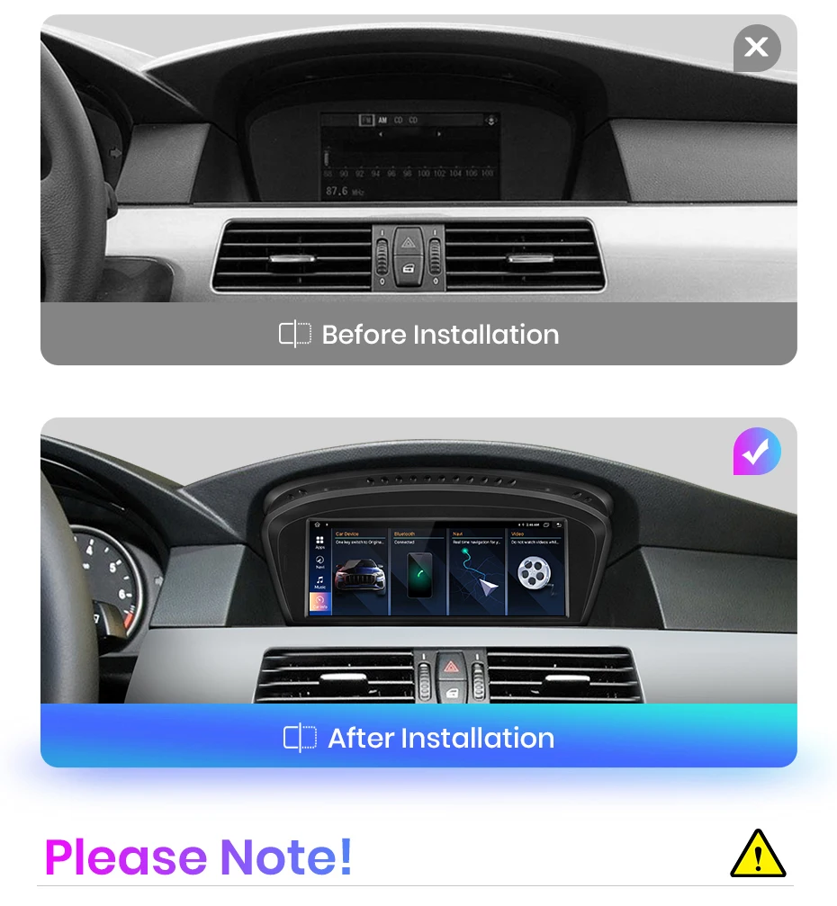 Junsun Carplay für Apple Autoradio Multimedia für BMW 5er E60 E61 E63 E64 für BMW 3er E90 E91 E92 E93 Android Auto – Detail 1