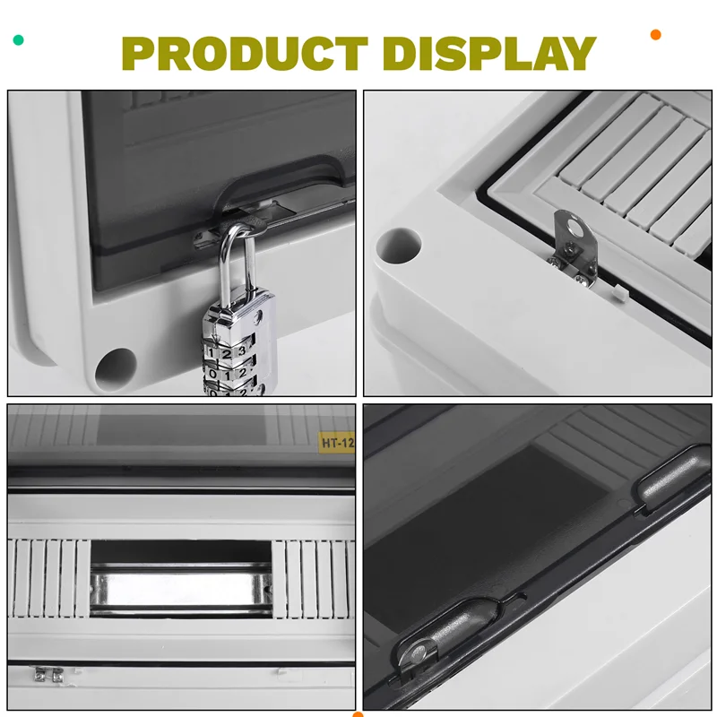 A93E-HT Series Junction Box 12WAY IP65 Waterproof Distribution Box Outdoor Plastic Electrical Withlock HT-12Way Forcircuit Break