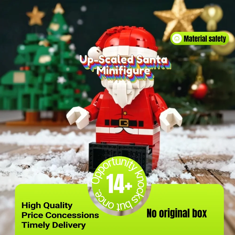 

Забавные строительные блоки 2025 года, человек Санта-Клауса, оснащенный подвижными руками, 40820, подарки на день рождения, Рождество и атмосферу для друзей