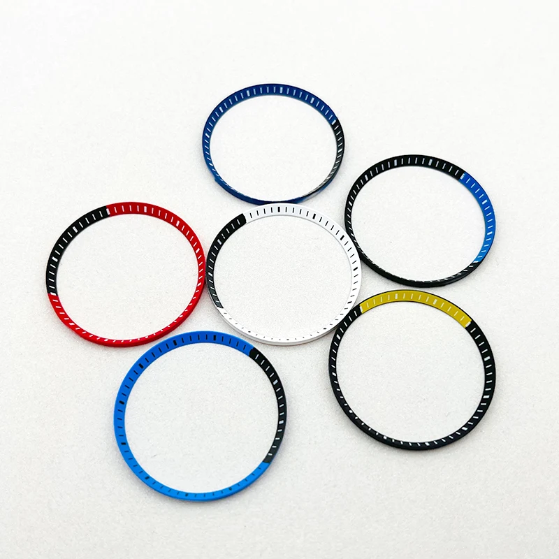 Double Color 30.5mm Plastic Watch Chapter Rings Inside Diameter 27.5mm Fits Seiko SRPD SKX007 SKX009 SKX011 Watch Repair Parts