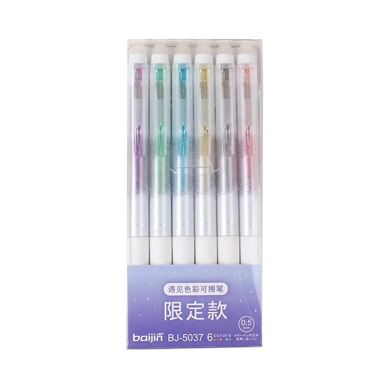 Imagem -06 - Canetas Gel Erasable Perfumadas Criativas 0.7 mm Glitter Canetas Neutras Tinta Colorida Canetas Agulha para Escrever Papelaria Coreana Escritório