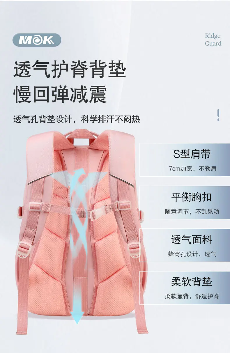 Ransel Kapasitas Ekstra Besar untuk Siswi SMP, Tas Sekolah Ergonomis untuk Remaja, Tas Laptop untuk Pelajar, Kembali ke Sekolah