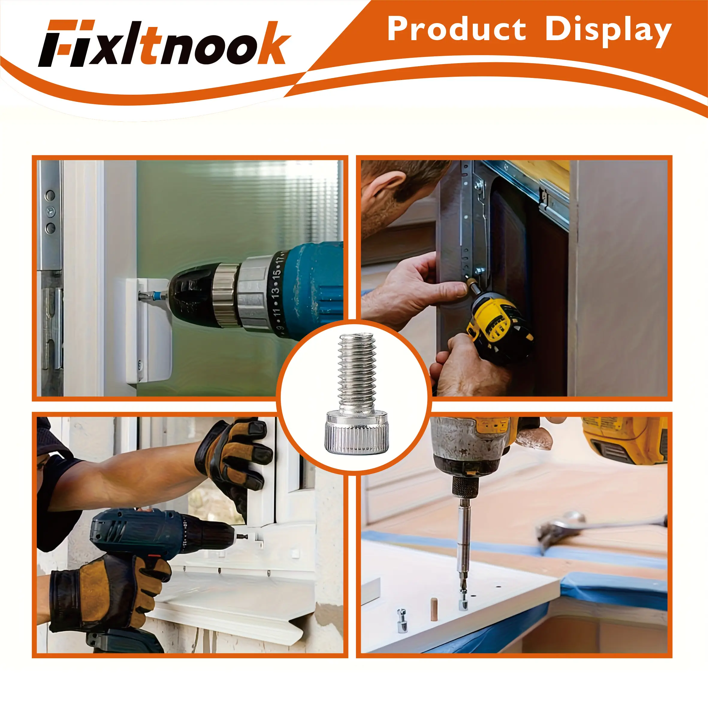 10 pezzi, viti a testa esagonale in acciaio inossidabile 304 M8 x 60 mm -80 mm - bulloni a macchina con filettatura completa con chiave a brugola