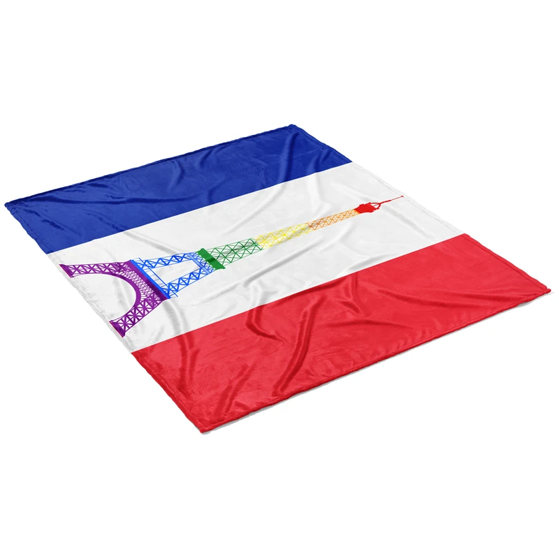 Aertemisi France LGBT Pride Pet Blanket for Small Medium Large Dog Cat Puppy Kitten Couch Sofa Decor