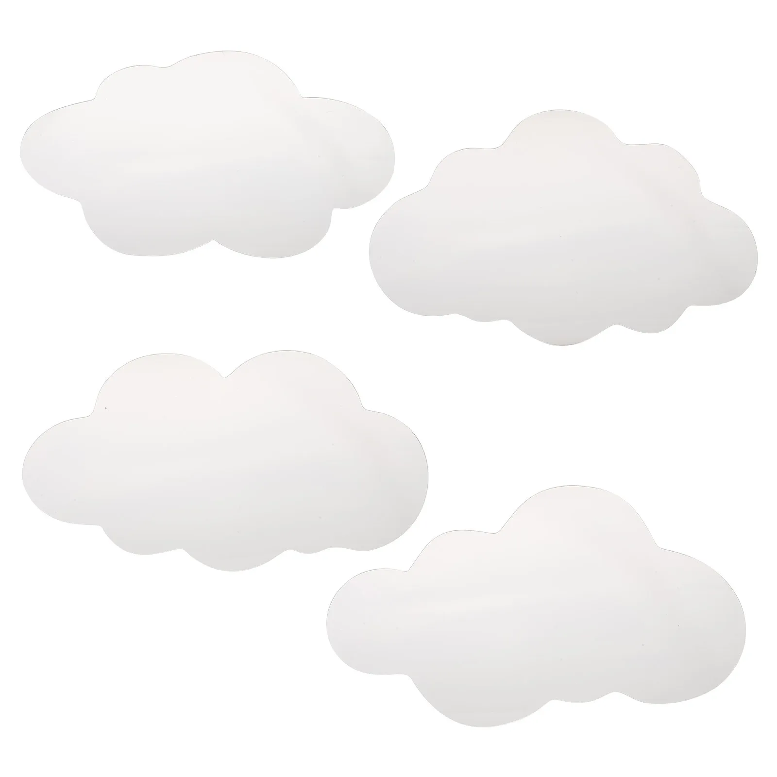 

4Pcs Mirror Wall Sticker Art Decor - Cloud Shape Acrylic Decals for Dorm Room Bedroom Bathroom Entryway Easy DIY Installation