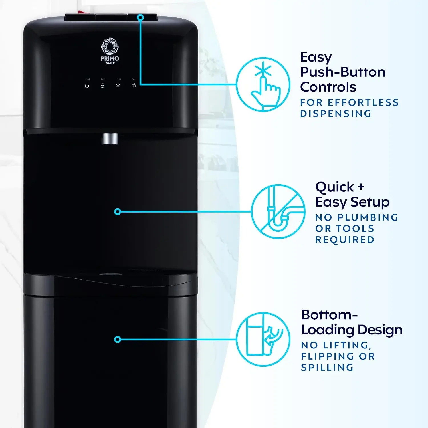 Water Dispenser for 5 Gallon Bottle - Hot & Cold Bottom Loading Water Cooler Machine