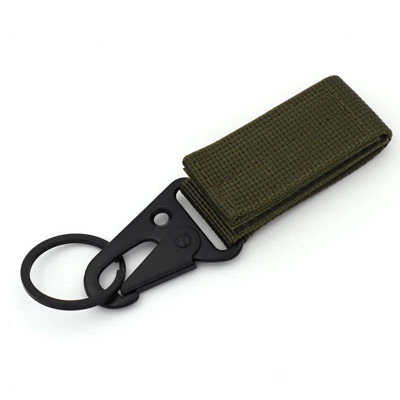 Fashion Mens Belt Accessories Metel Keychain For Canvas Cotton Leather Strap Tactical HOOK