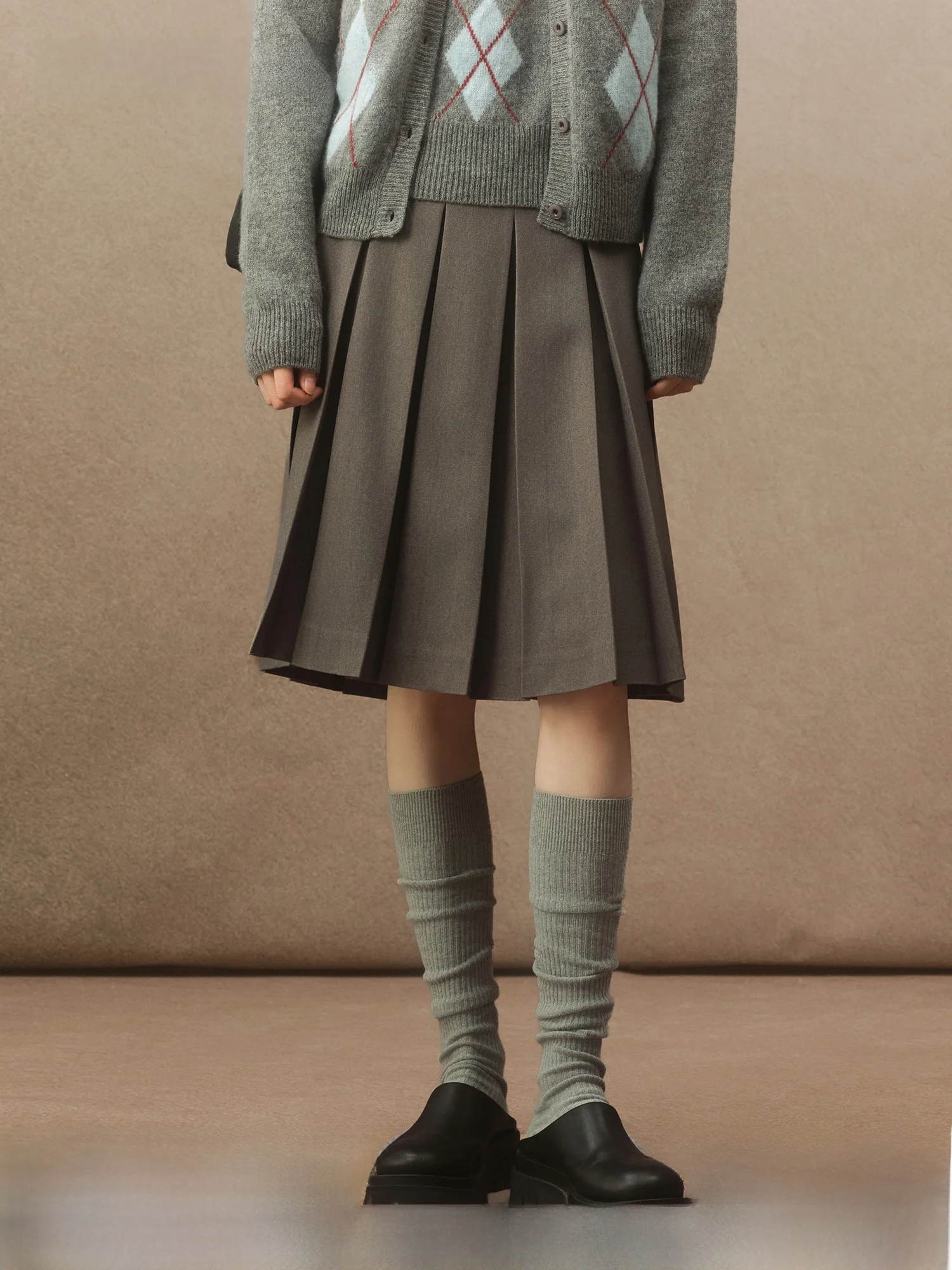 

Babymoon ey Midi Skirt Beautiful Pleated A-Line f-length Women's Dr Casual Polyester Fiber mid Waist Design