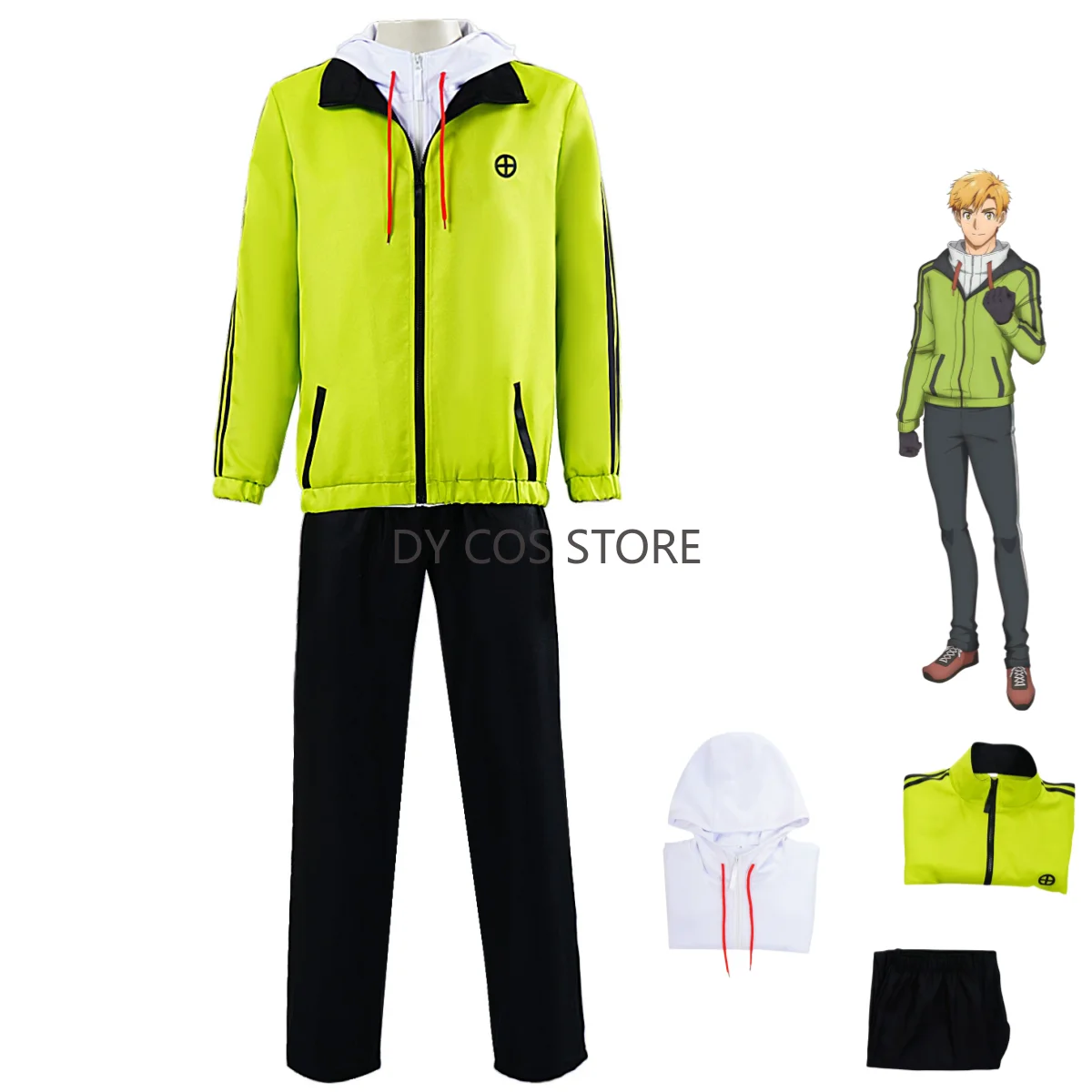 

Anime Medalist Akeuraji Tsukasa Cosplay Costume Ice-skating Coach White Hooded Hoodies Coat Uniform Man Daily Leisure Suit