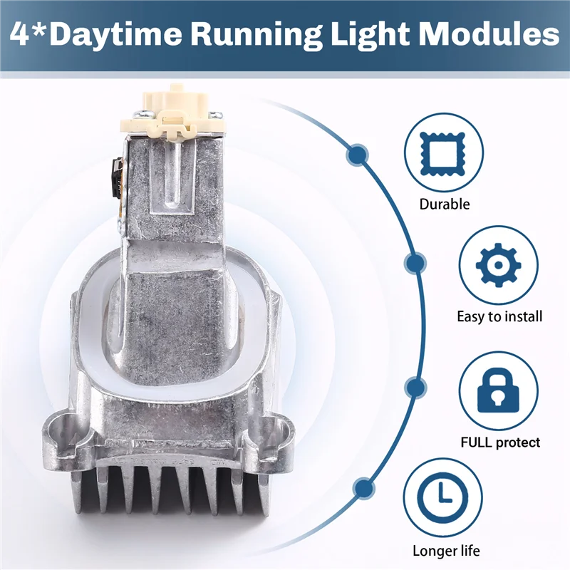 

4PCS Daytime Running Light Modules Angel Eye DRL 63117343876 For BMW 5 Series F10 F11 LCI 528I M5 535I 535D-A28K
