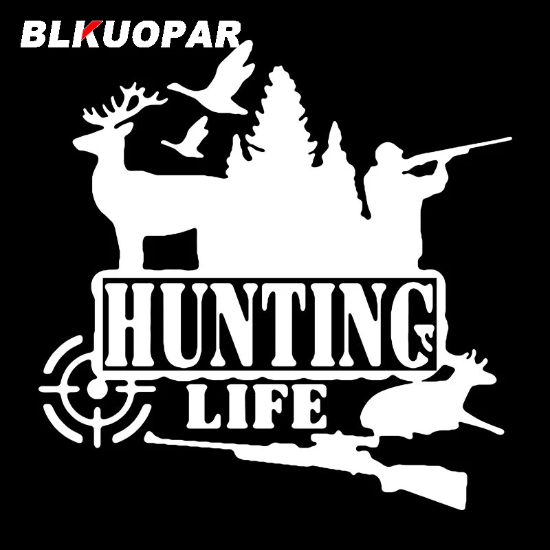 BLKUOPAR Hunting Life Animals Aim Clipart Car Stickers Waterproof Vinyl Die Cut Decal Funny Creative Windshield Car Styling