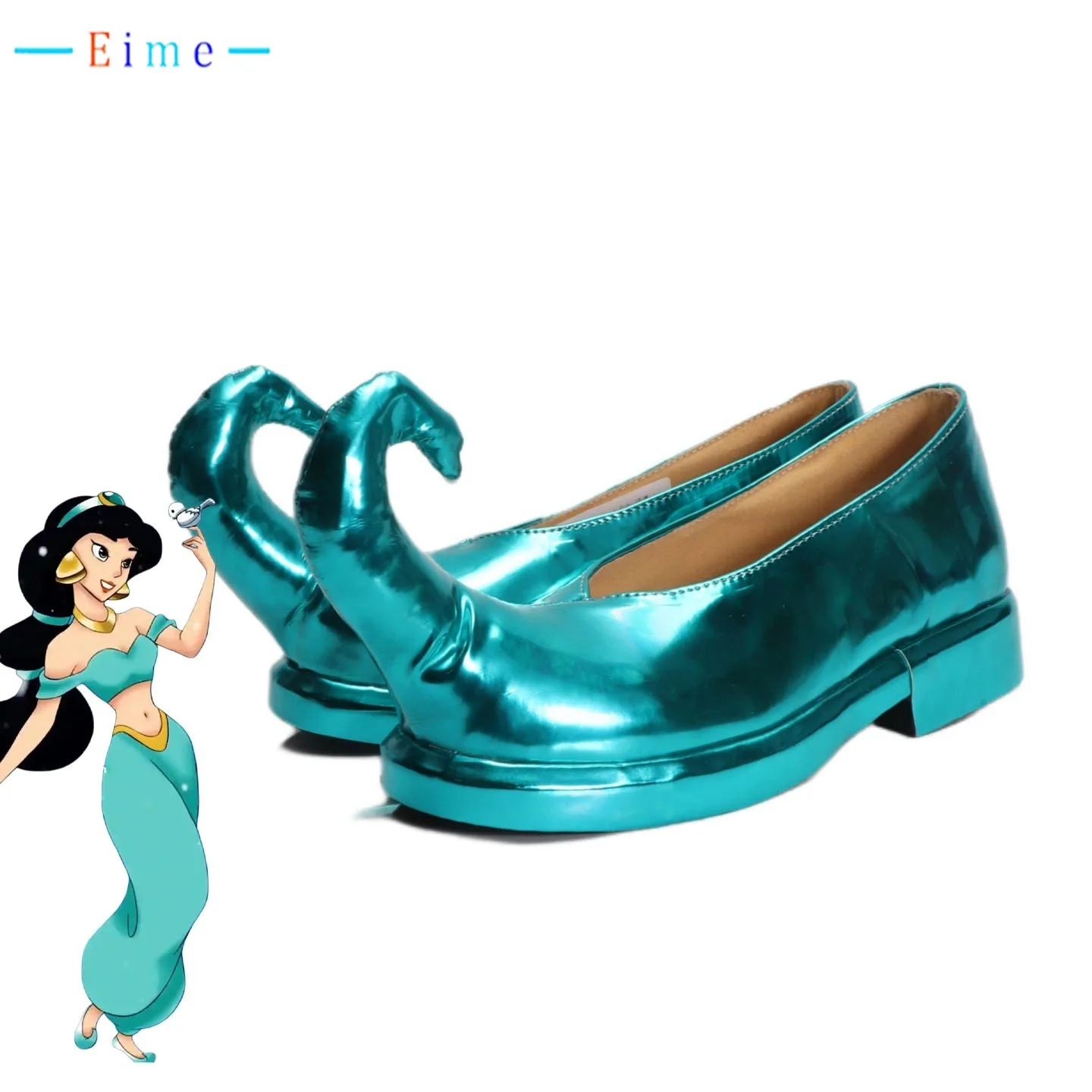 

Anime Princess Jasmine Cosplay Shoes Adult Shinny Boots Halloween Role Play Carnival Party Boots Custom Made