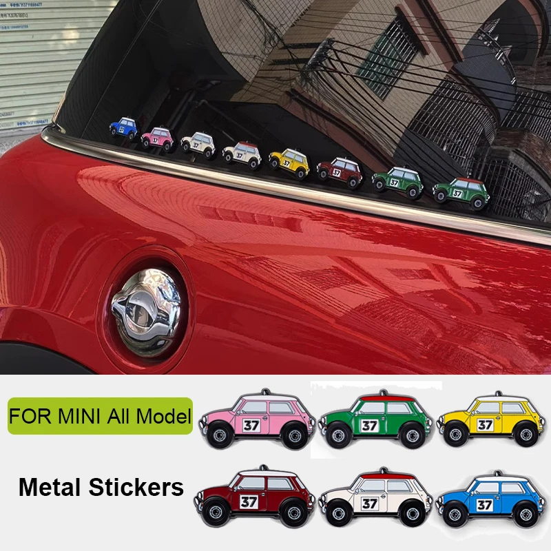 3D Metal Car Interior Decoration Stickers Auto Styling For Mini Cooper JCW R50 R53 R56 R60 R61 F54 F55 F56 F60 J01 EV J05 Aceman