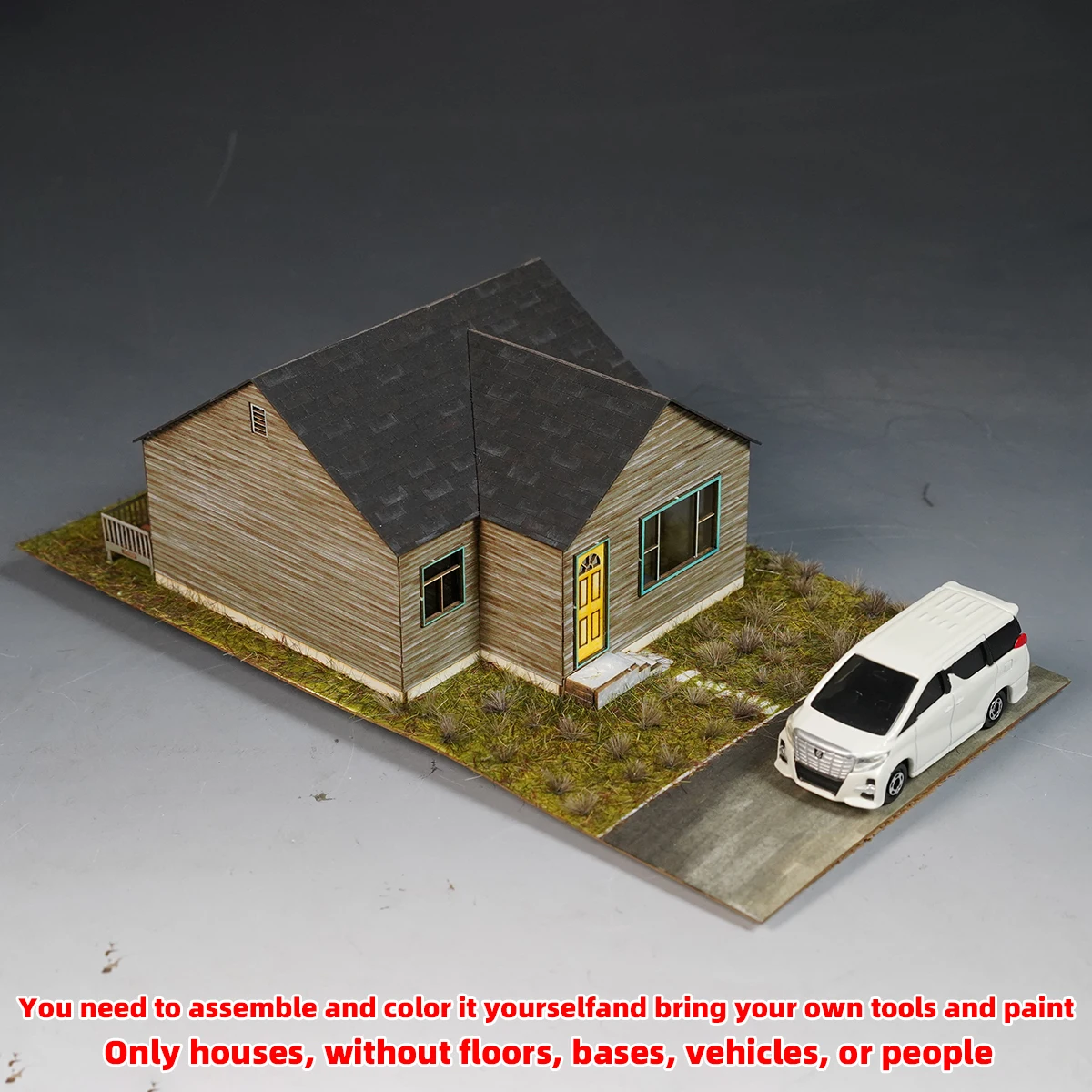 Architekturmodell-Bausatz Sandtisch-Villa Stadtlandschaft Gemeinschaftshaus Europäisches Diorama Maßstabsmodell-Bausatz 1/64 – Detail 4