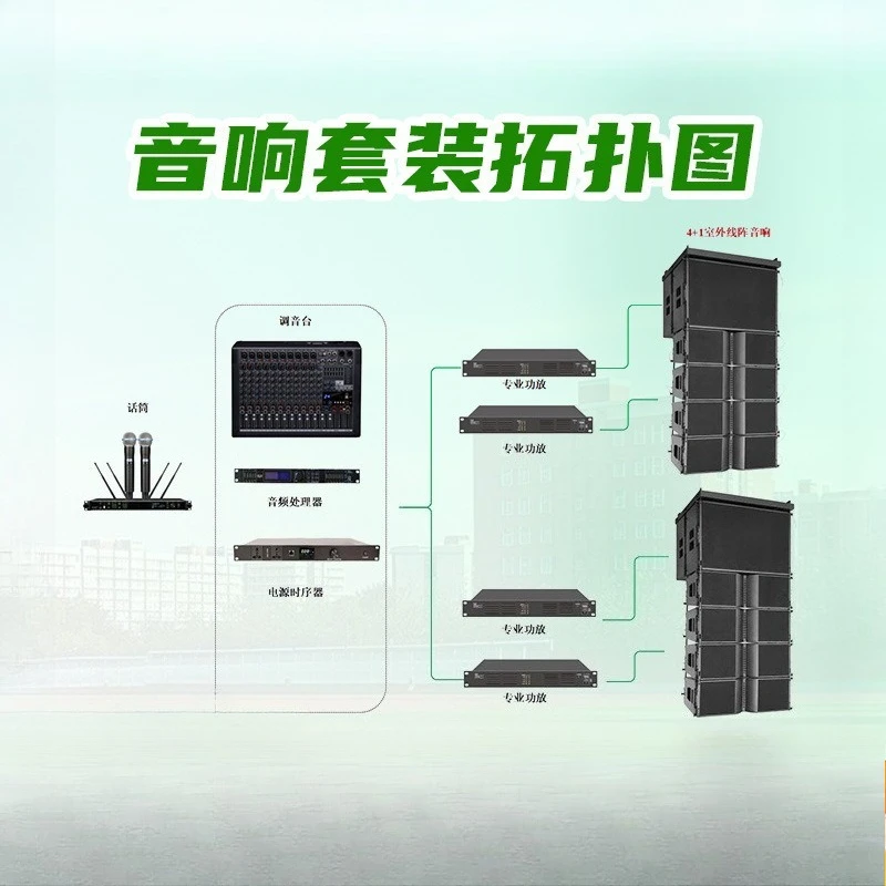 Duales 12-Zoll-Linear-Array-Audioset, Performance-Soundsystem-Ausrüstung