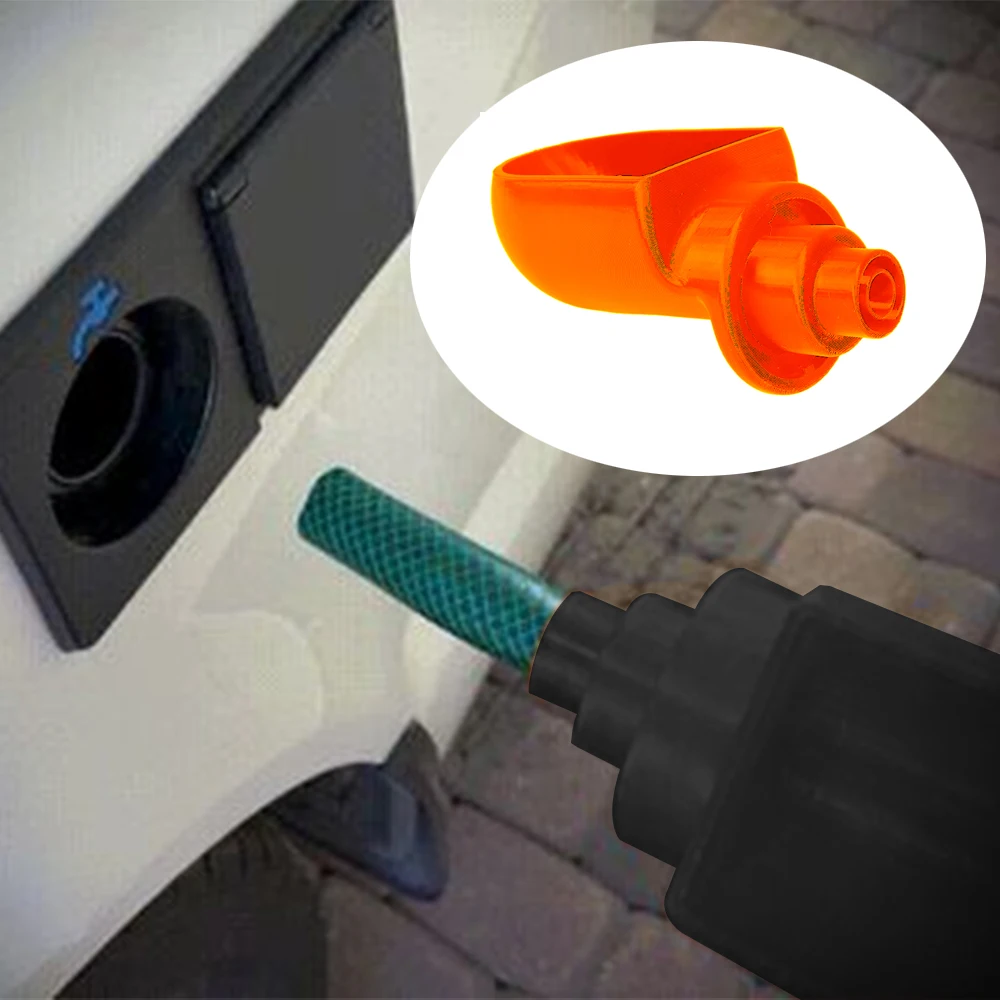 Ploastic Caravan Water Injection Funnel For Camping RV Accessories Yellow/Black Funnel For Volkswagen California Ocean T6 Camper