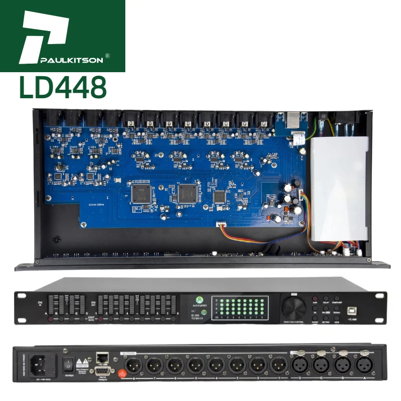 Audio Processor LD448 Dsp Processor 4in 8out Digital Audio Processor Professional Sound System Audio Sound Equipment