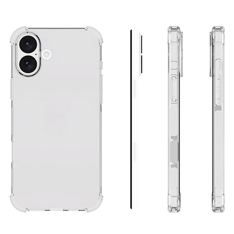 For iPhone 16 Plus 16plus 5G Case Shockproof Airbag Silicon TPU Clear Back Cover Soft Phone Case for iPhone 16 Plus Iphone16plus