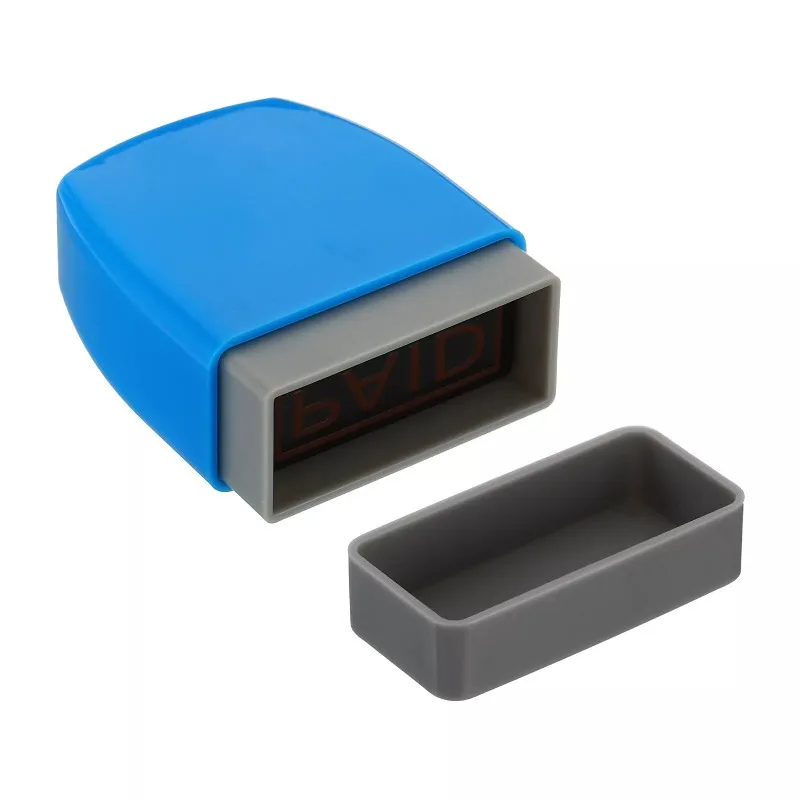 Financial Self ink Stamp Paid Self Inking Office Message Business Stamp Style with Red Ink Document Marking #4