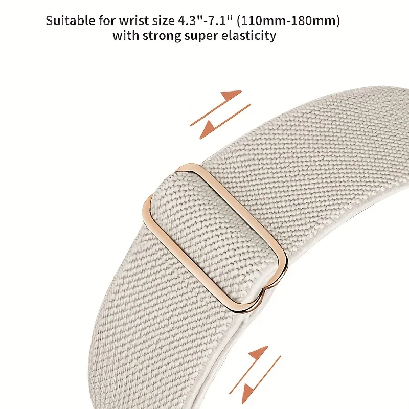 4 Pcs/Pack Stretchy Solo Loop Compatible with Apple Watch Band 38 40 41 42 44 45 49mm Nylon Elastic Braided Strap for iWatch