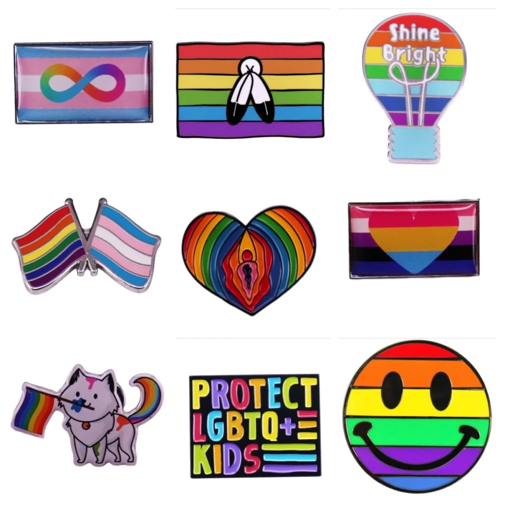 

Asexual Gay Lesbian Enamel Pin LGBT Pride Non-binary Trans Badge Rainbow Jewelry Friends Gift