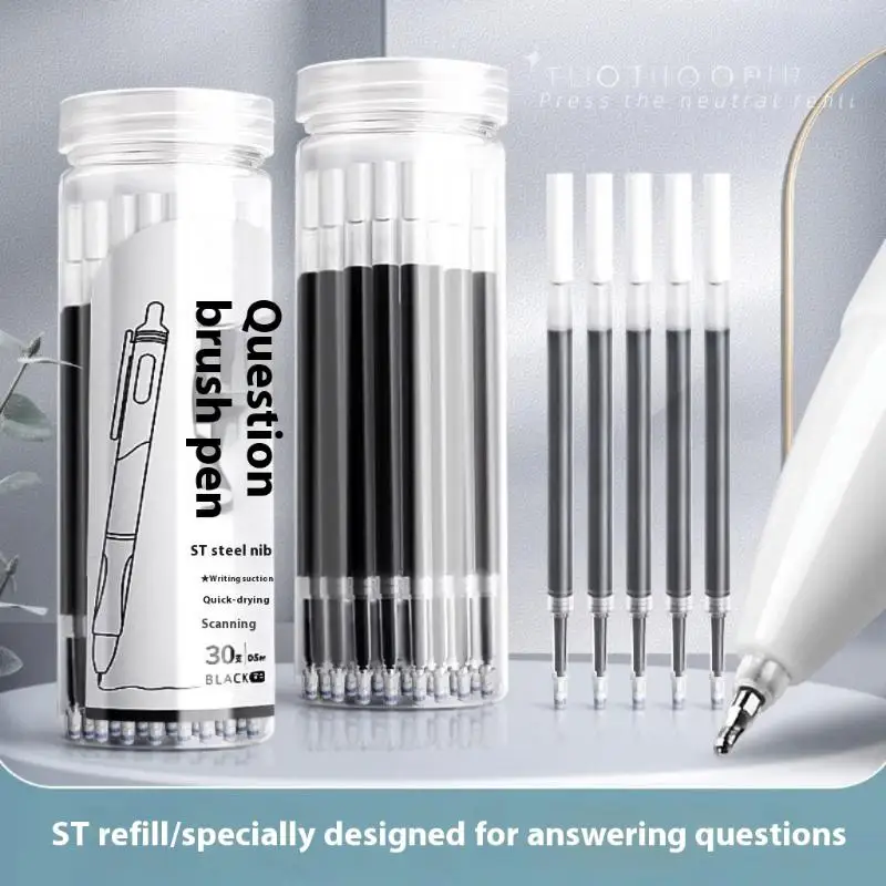 10/30/50 Pcs 0.5mm Bla Neutral Pen Refills Qui Drng Carbon Water Based Pen Refills Ballpoint Pen Refills Red Replacement