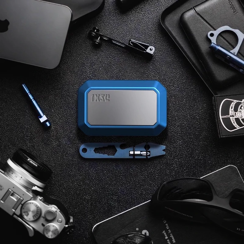 Dsxj edc tijolo quadrado de oito lados ilimitado metal mecânico forte magnético ponta do dedo empurrar cartão brinquedo de descompressão