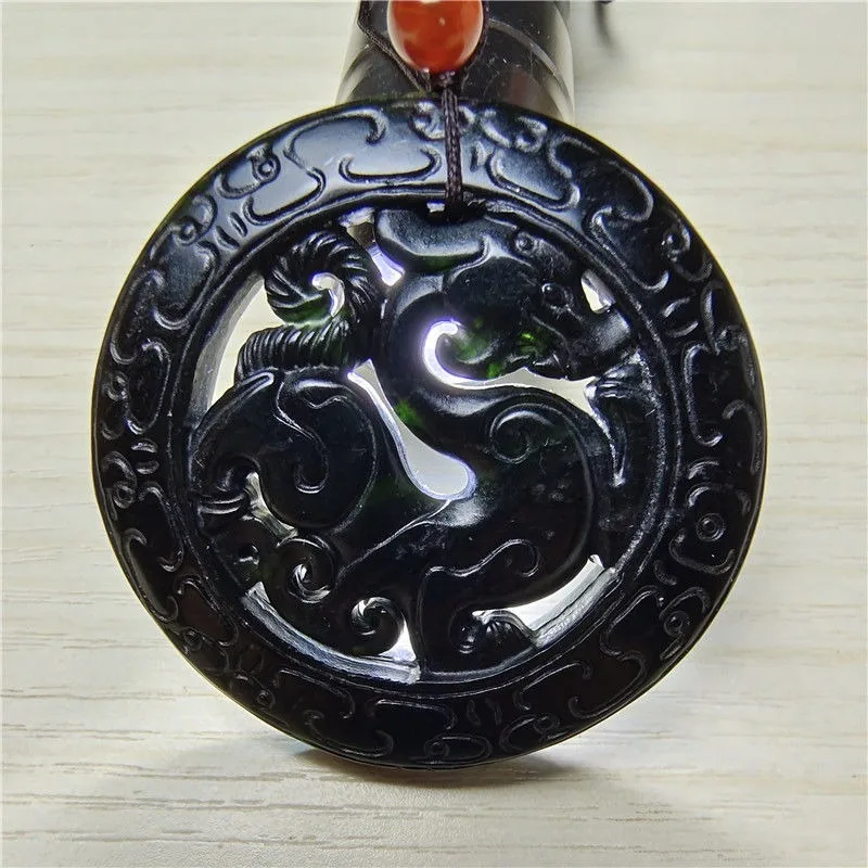 

Medicine King Stone Hollow Dragon Pendant, Suitable for Both Men and Women, Versatile Jade Pendant
