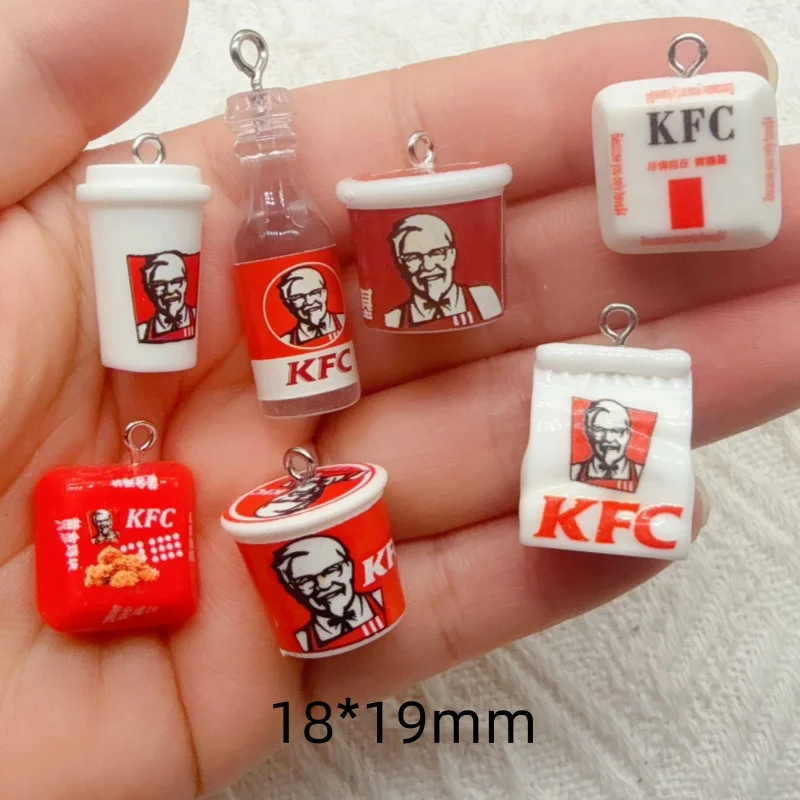 10pcs cartoon resin food bag keychain, suitable for bag decoration, the best choice for gifts view 6
