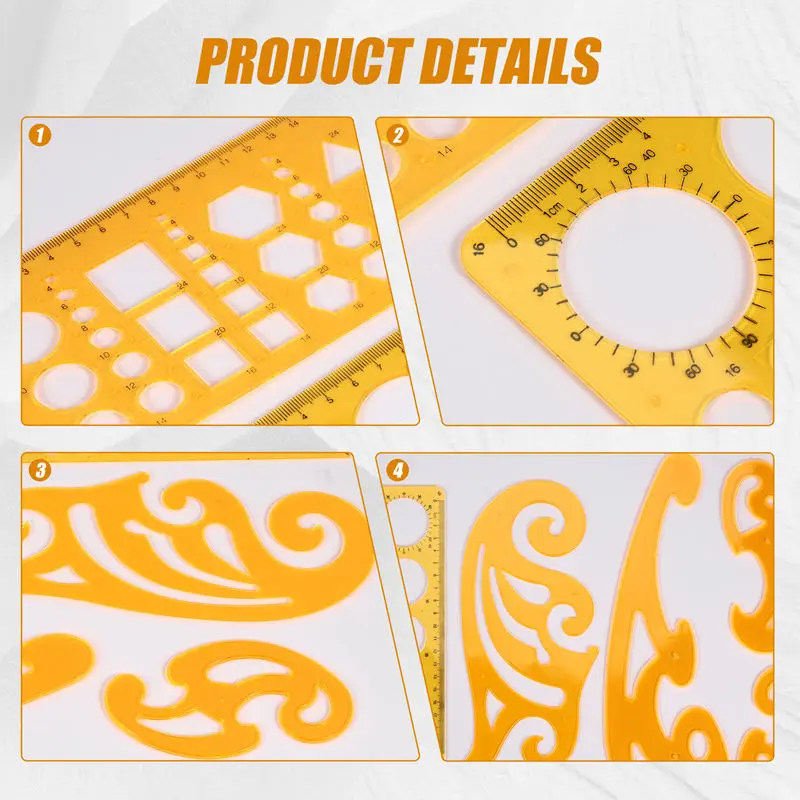 6 Pieces French Curve And Template Ruler Set Drawing Template Tool Circle Templates For Personal Drawing And Drafting