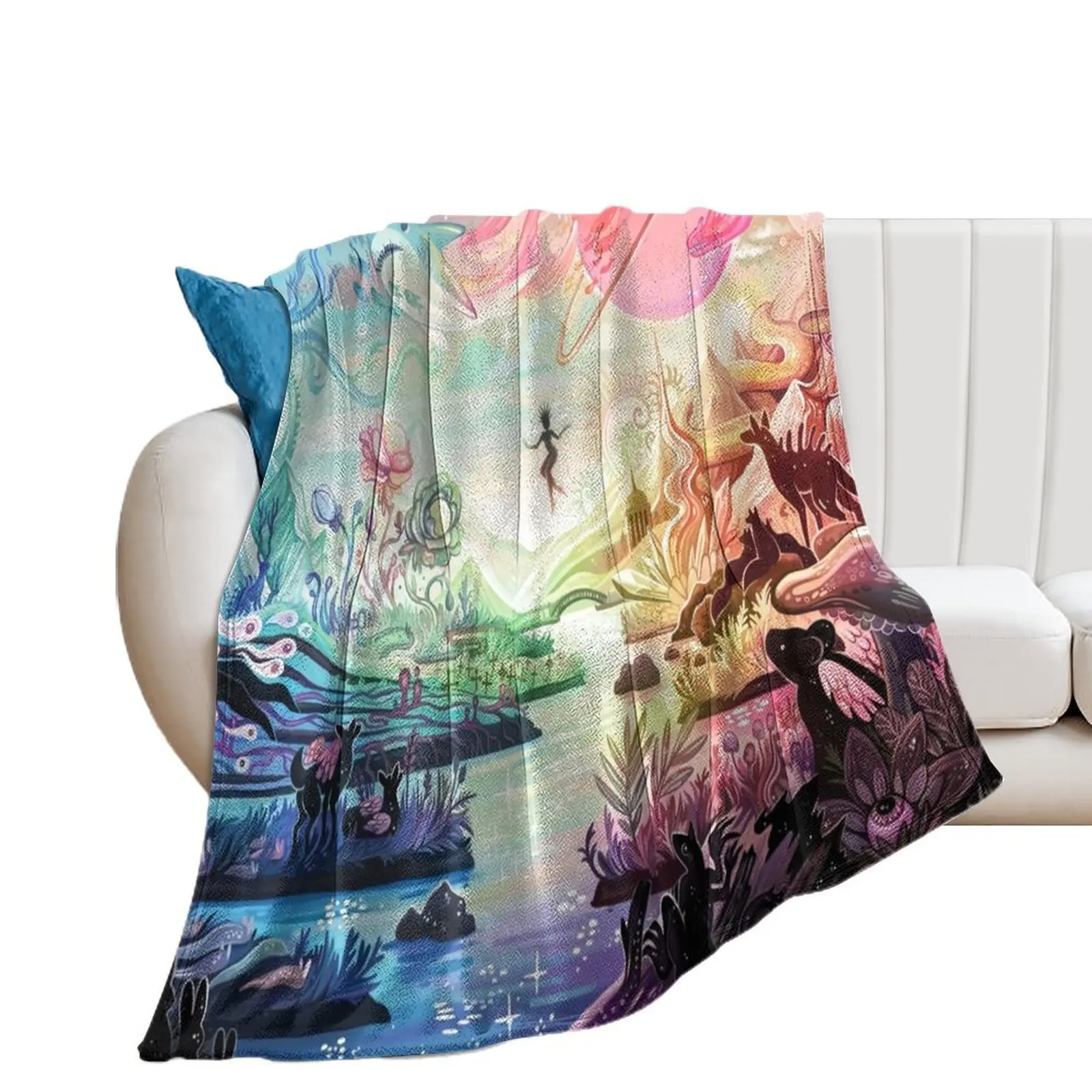 Vivid Dreaming (Full/Center Version) Throw Blanket Shaggy heavy to sleep warm for winter for sofa Blankets