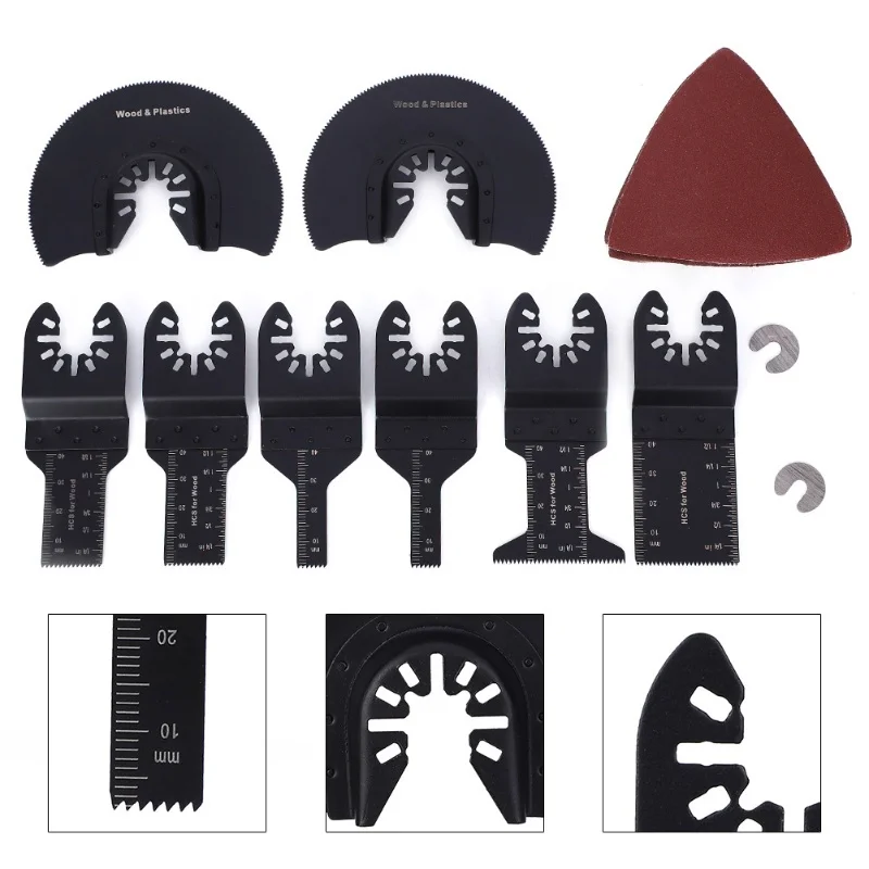 33PCS Universal Oscillating Multi Tool Saw Blades High Carbon Steel Cutting Tool For Wood Plastic