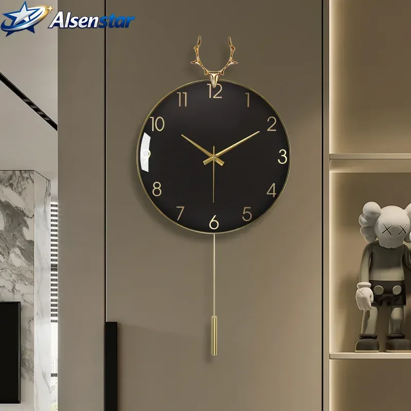 

Nordic Luxury Wall Clock for Home, Swing Clock, Minimalist Modern Circular Watch, Art Quartz Hanging Home Watch
