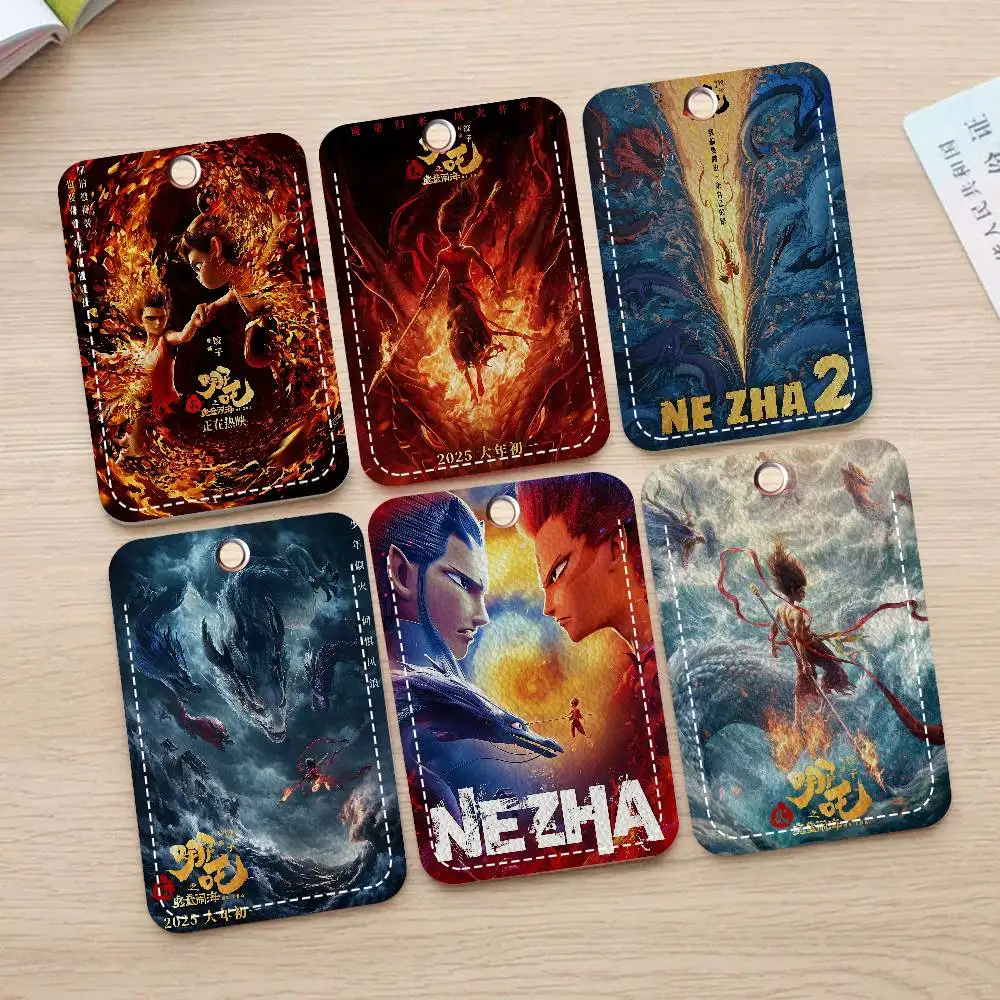 

Держатель для карт Anime Ne Zha 2 Aobing Nezha, подходит для банковских, деловых, рабочих карт, кредитных карт, удостоверений личности, бейджей, ключница