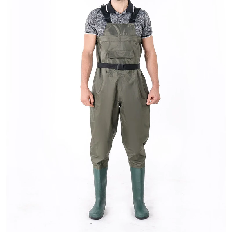 Nylon Breathable Waterproof Stocking Foot Fly Fishing Hunting Chest Waders Pant For Men And Women One-piece Trousers For Fishing