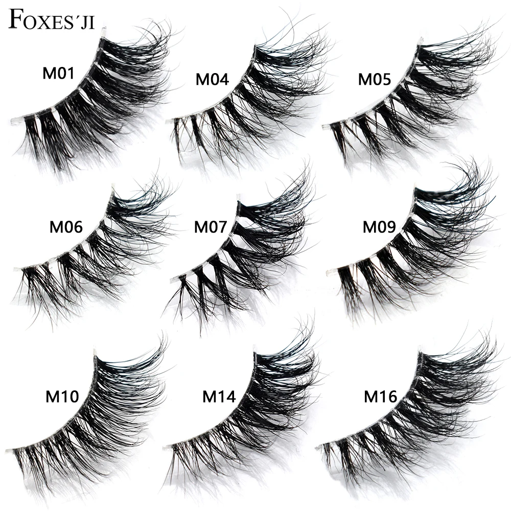 Clear Band Half Eye Mink Lashes Natural Lightweight Fluffy Soft 3D False Eyelashes Extension Reusable Short Mink Strip Lashes