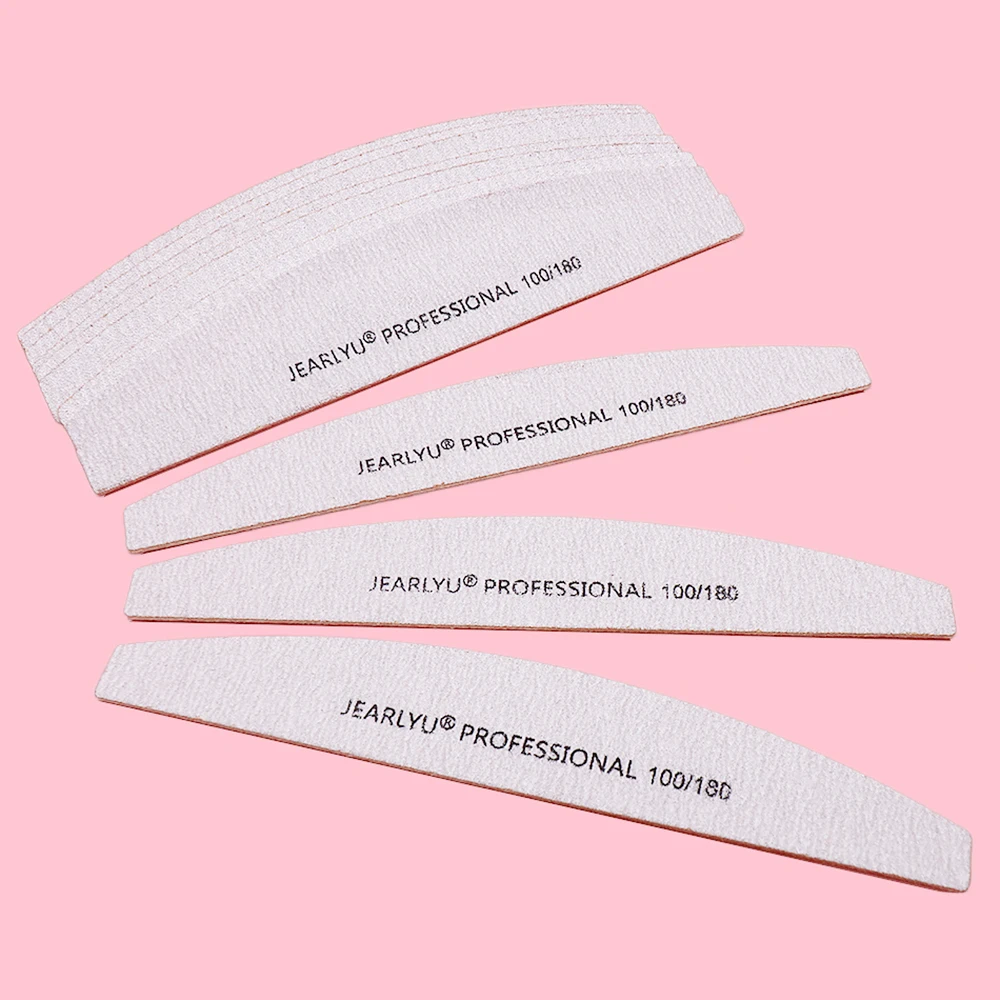 5 Pcs/Lot Wooden Emery Board Nail File Double Sided Wood Fingernail Files for Natural Nails Professional Reusable Manicure Tools