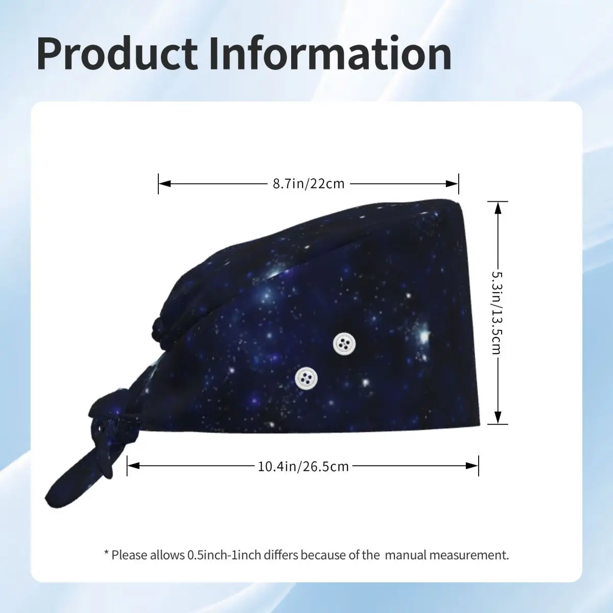 Constellation Star Clusters Galaxies Print Halloween Scrub Hat Doctor Working Surgical Cap Unisex Adjustable Nursing Caps