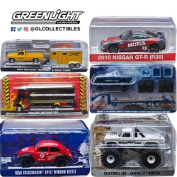 Greenlight 1/64 Proportion New Style Kings of Crunch Vee-Dub Truck Run on Empty Series Model  Alloy Car Child Christmas Gift