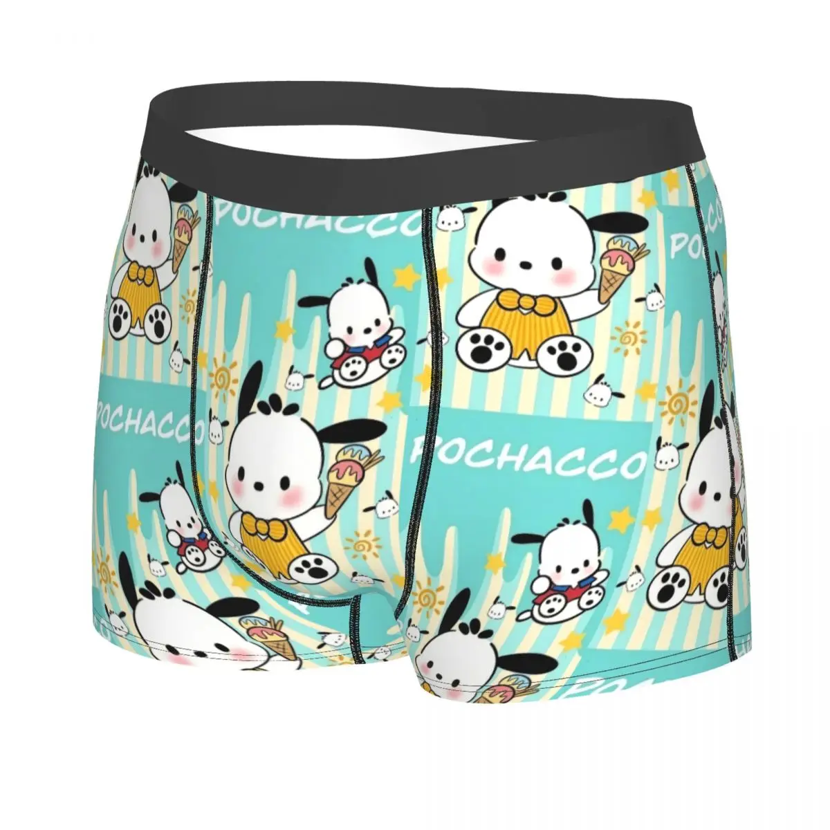 Custom Novelty Pochacco Sanrio Cartoon Boxers Shorts Panties Male Underpants Stretch Briefs Underwear