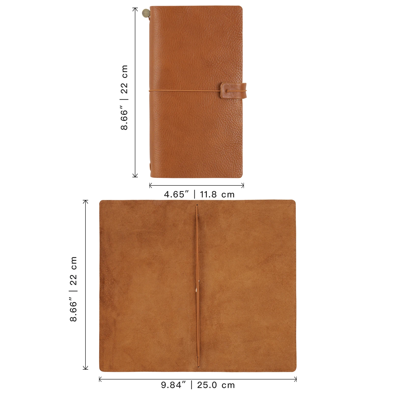 Moterm Compact Series Standard Size Traveler Notebook Full Grain Vegetable Tanned Leather Organizer Diary Sketchbook Planner