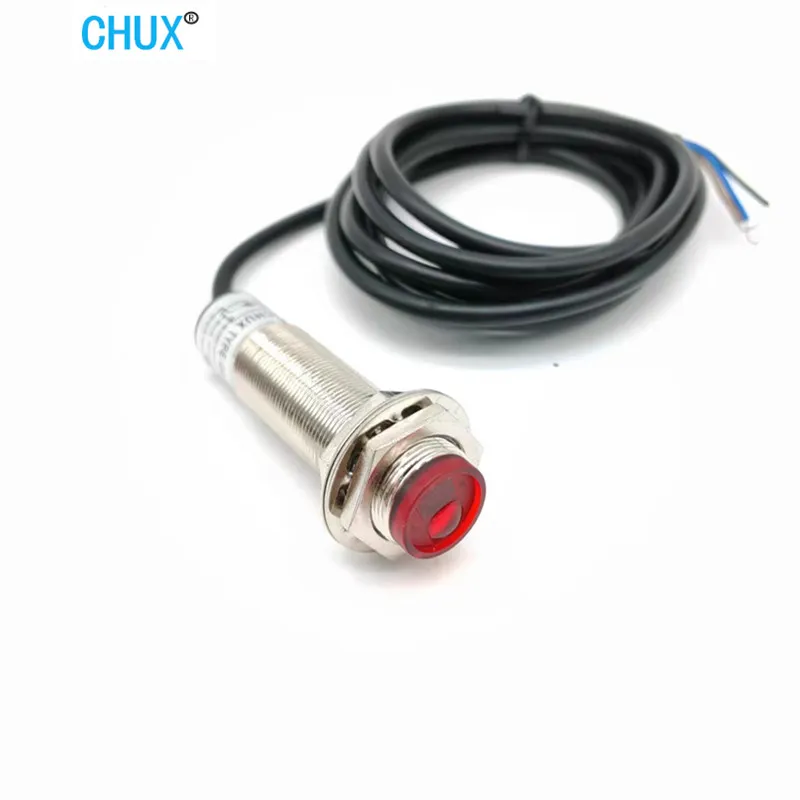 

Лазерный оптический датчик CHUX 6-36 В, видимый диффузный инфракрасный датчик NPN M18, фотоэлектрический переключатель, регулируемый 10-20 см