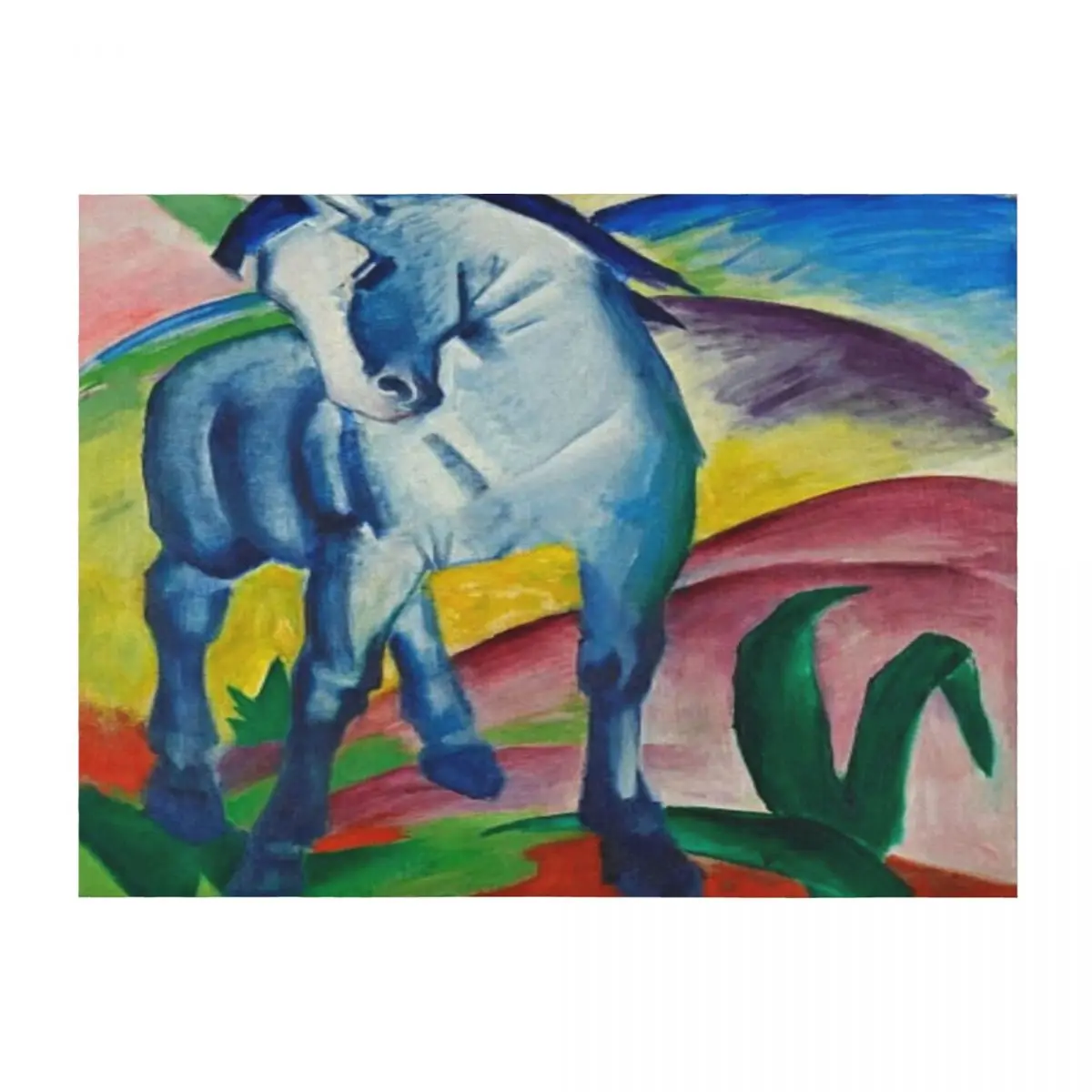 

Franz Marc Blue Horse Throw Blanket Soft christmas gifts Shaggy blankets and throws Blankets